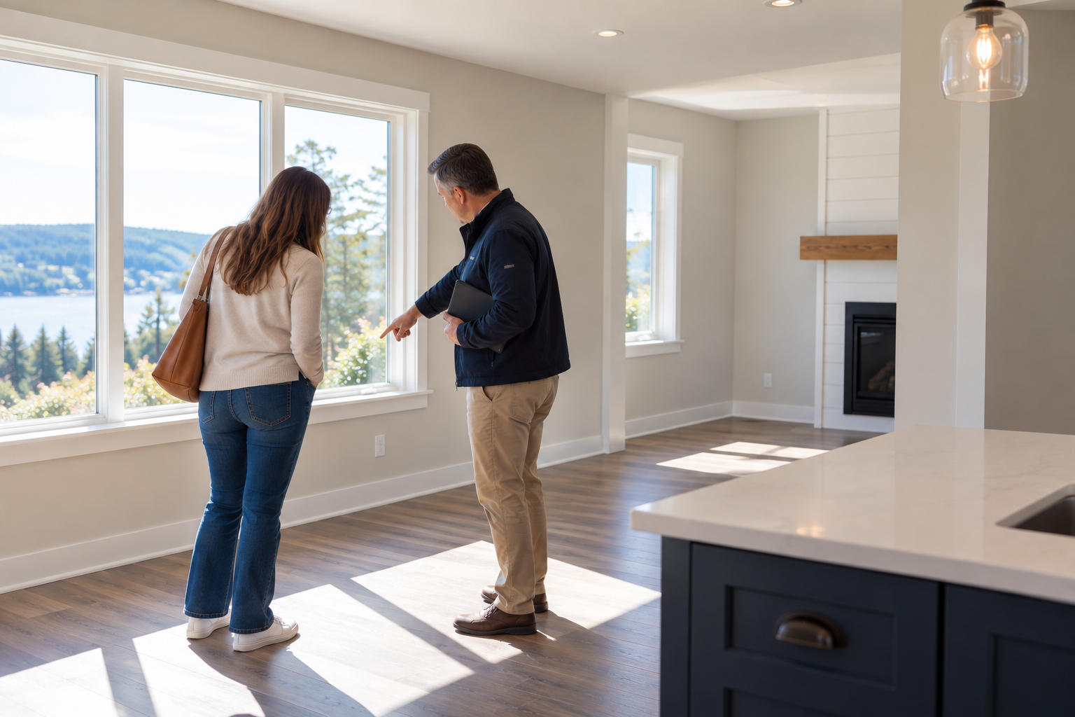 Buyer and REALTOR® completing a final walkthrough before closing