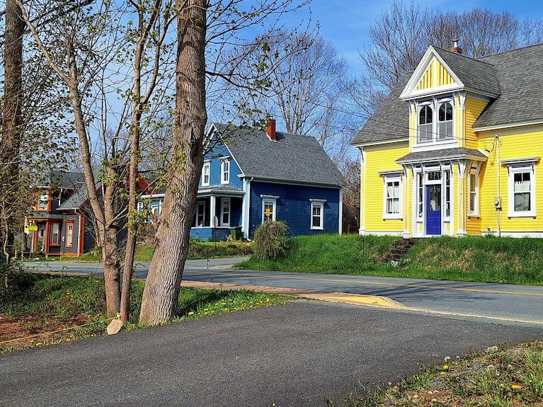 Residential streetscape in a Nova Scotia community
