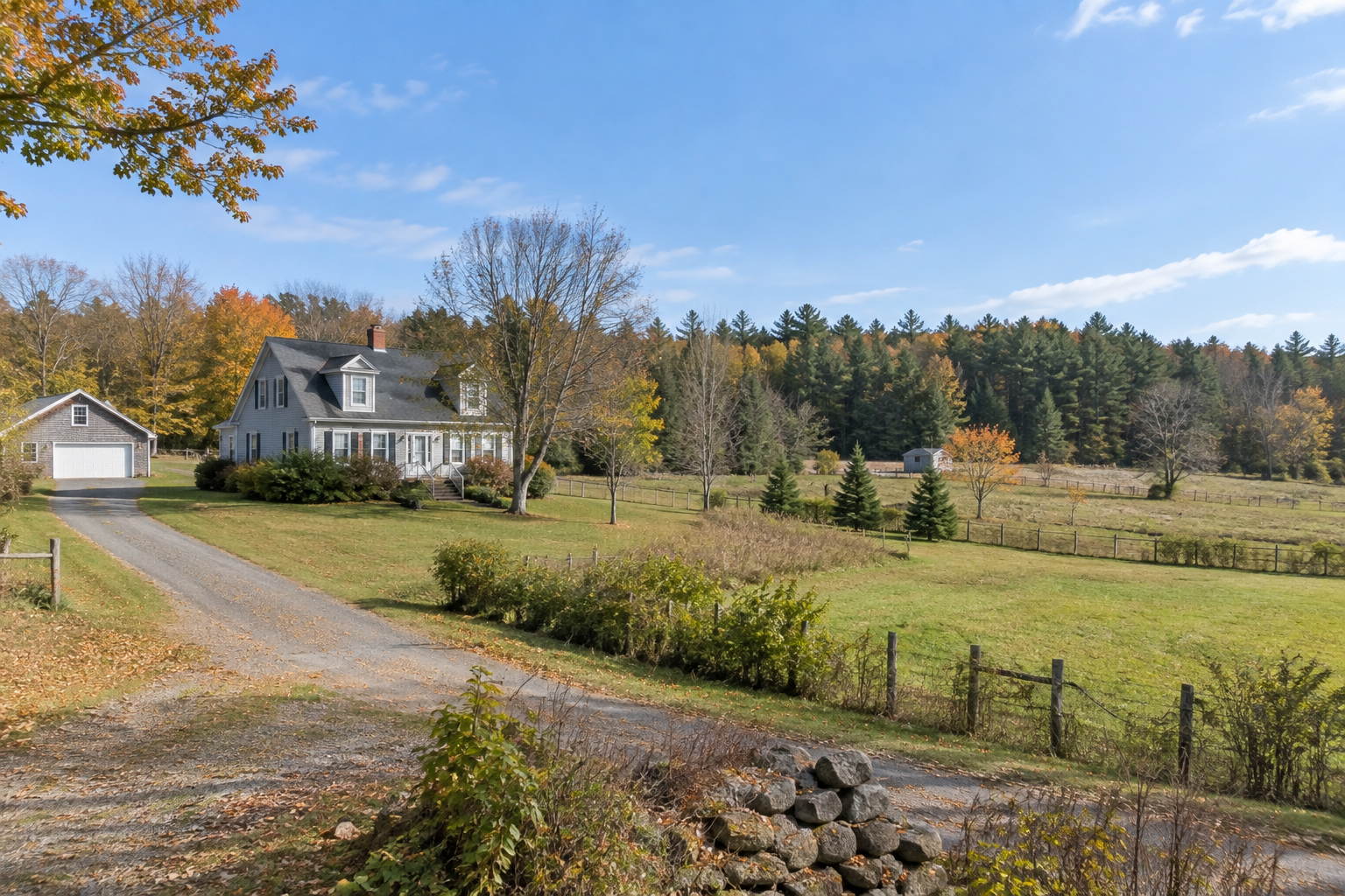 Nova Scotia country home with open acreage and woodland