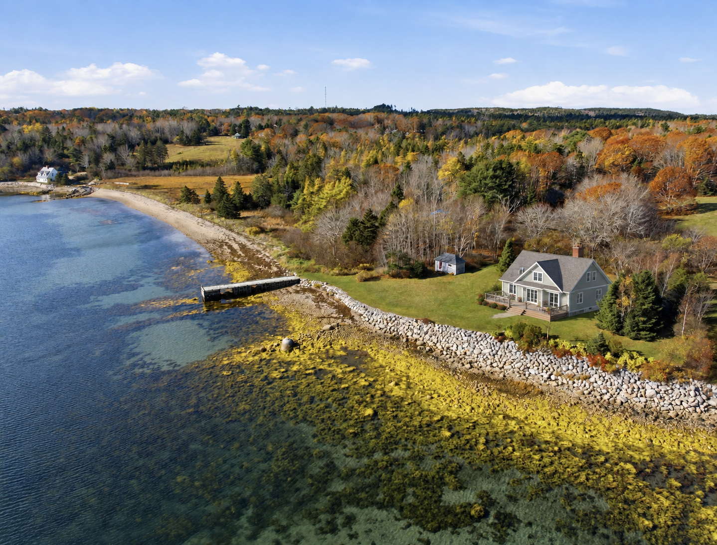 Nova Scotia waterfront home with direct shoreline frontage