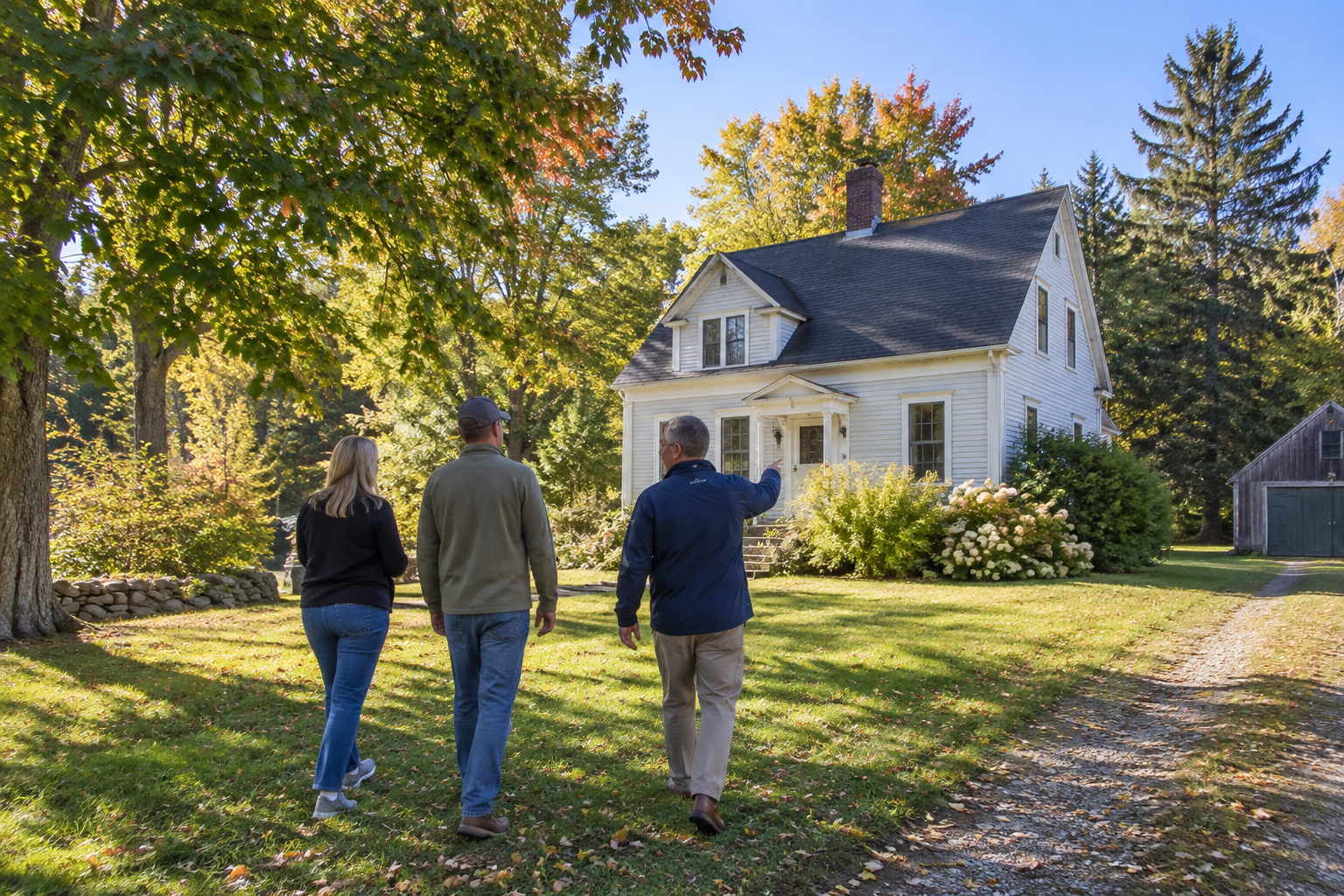 Home buyers evaluating a property in Nova Scotia