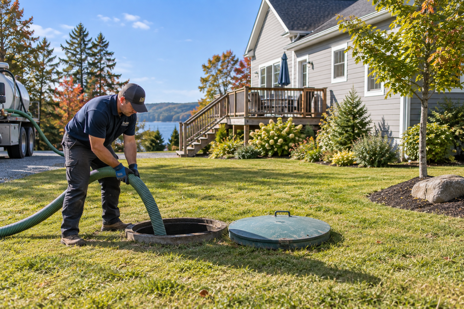 Septic system inspection at a Nova Scotia home