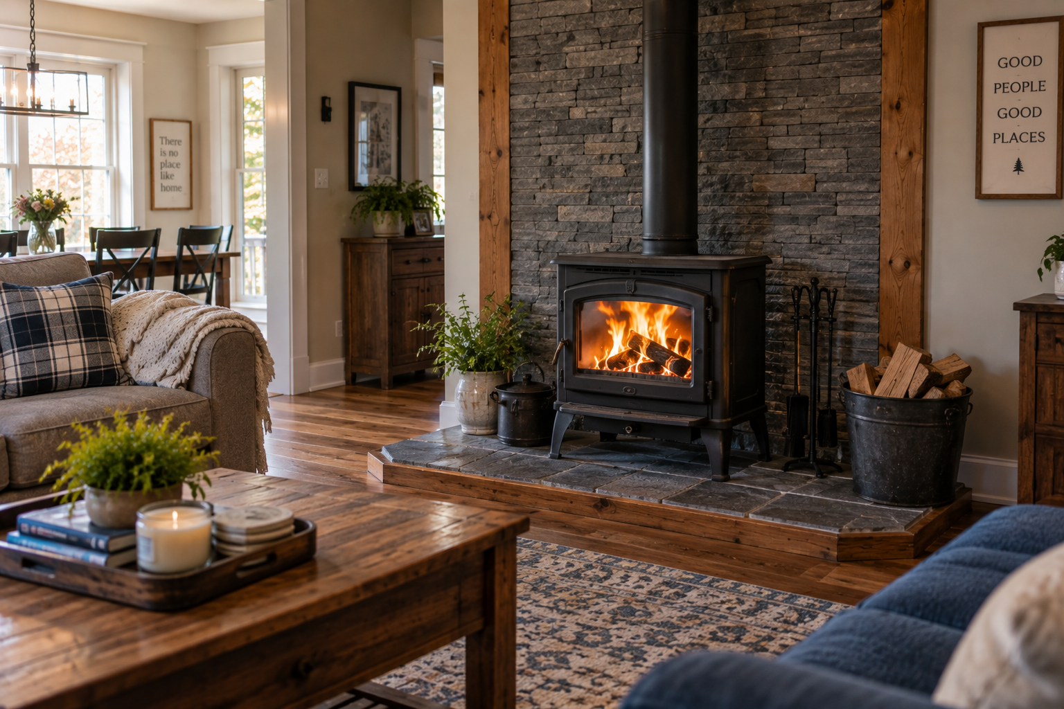 Wood stove installed in a Nova Scotia home