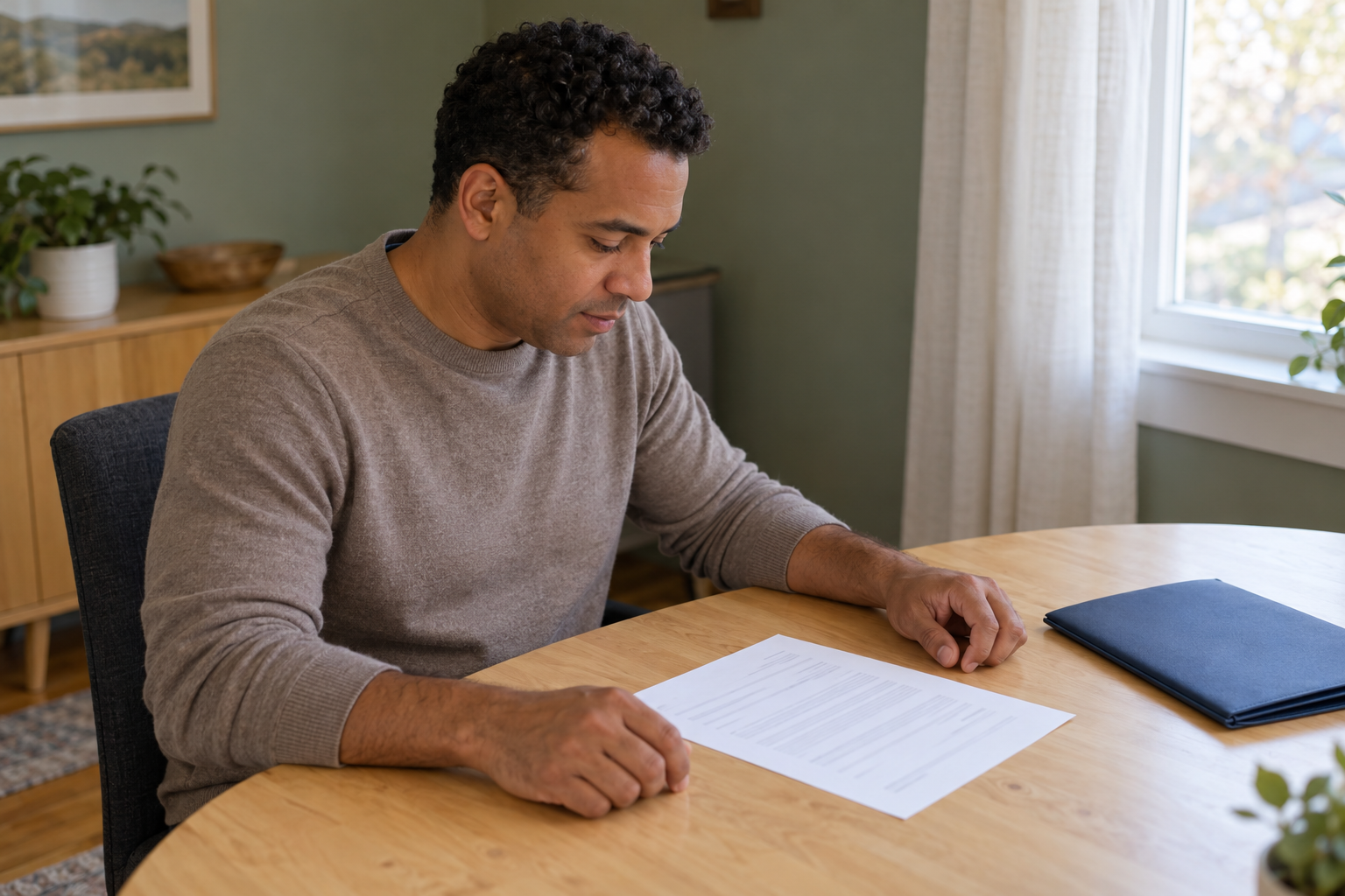 Buyer reviewing property assessment information