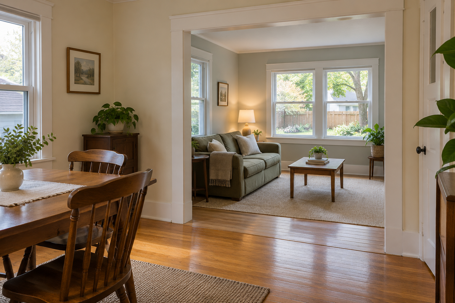 Older home with an adjoining finished living space