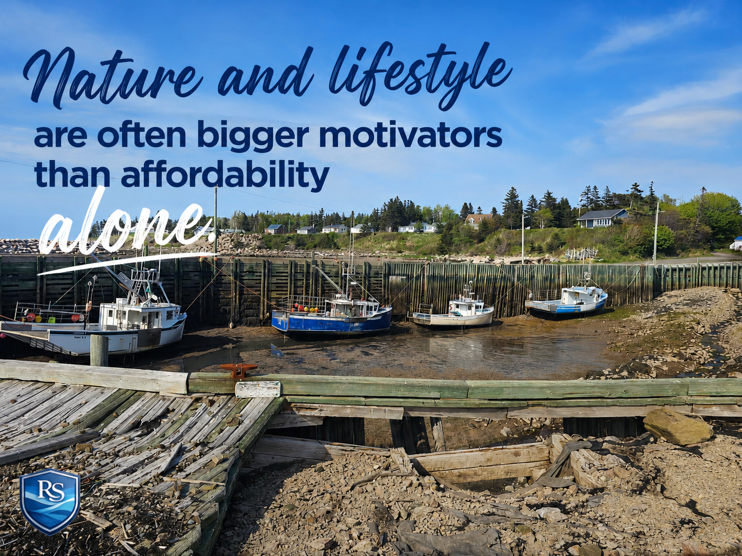Halls Harbour Nova Scotia at Low Tide